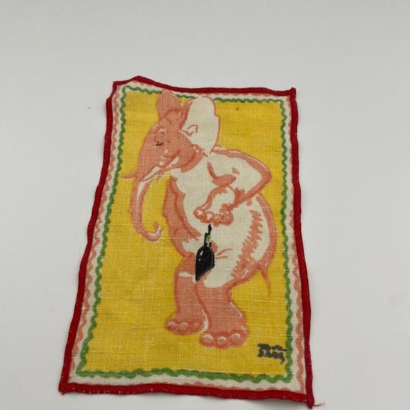 Tony Sarg Vintage 1930's Era Linen Cocktail Napkins Signed Set Of 10 - Picture 4 of 11